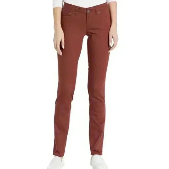 prAna Kara Jean Vino Burgundy Low Rise Denim New With Tags Women's Plus size 18 - Picture 1 of 8